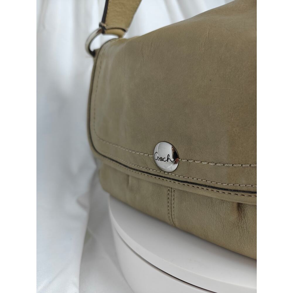 Coach Taupe Beige Stone Tan SOHO PLEATED shoulder bag purse D1193-Z18388 - Picture 8 of 15